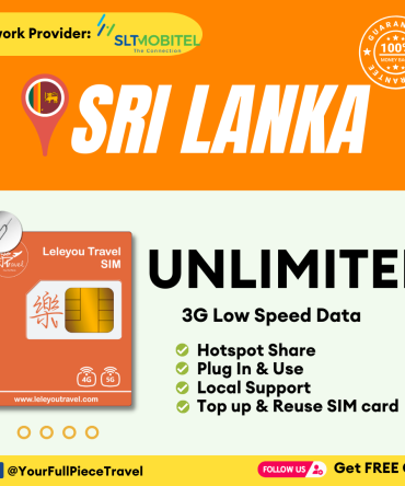 斯里兰卡上网卡 Sri lanka internet travel sim card 【Unlimited Data】【No Daily Capped】