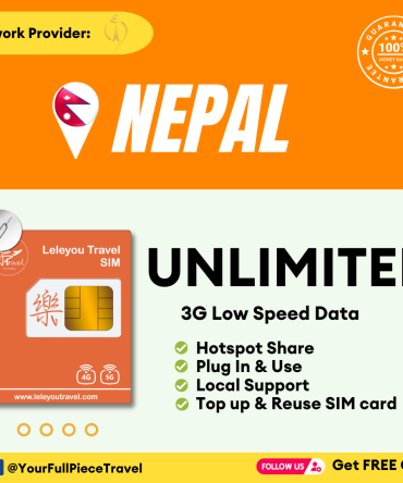 尼泊尔上网卡 Nepal internet travel sim card 【Unlimited Data】【No Daily Capped】