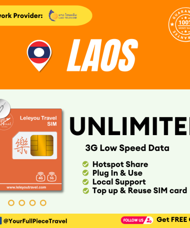 老挝上网卡 Laos internet travel sim card【Unlimited Data】【No Daily Capped】