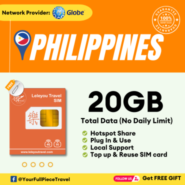 菲律宾上网卡 Philippine internet travel sim card【Unlimited Data】【No Daily Capped】