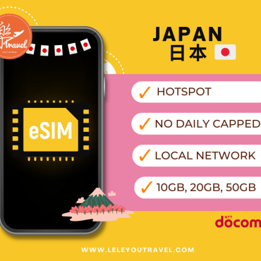 【eSIM】日本上网卡 Japan Travel Sim Card 【No Daily Capped】【Unlimited data】