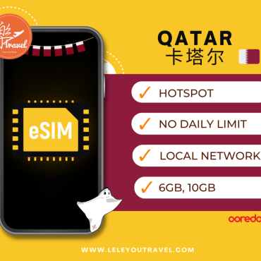 【eSIM】卡塔尔上网卡 Qatar Travel Sim Card 【No Daily Capped】【Unlimited data】