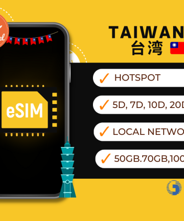 【eSIM】台湾上网卡 Taiwan 300GB Travel Sim Card 【4G High Speed】【Unlimited data】