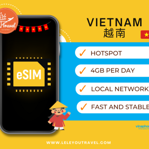 【eSIM】越南上网卡60GB  Vietnam Travel Sim Card 【No Daily Capped】【Unlimited data】