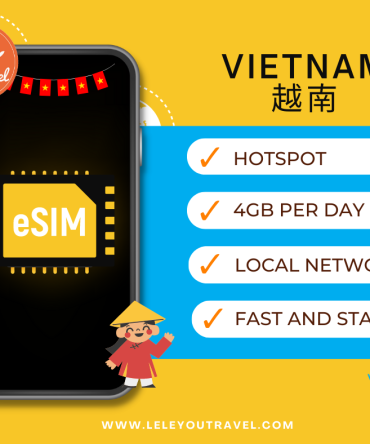 【eSIM】越南上网卡60GB  Vietnam Travel Sim Card 【No Daily Capped】【Unlimited data】