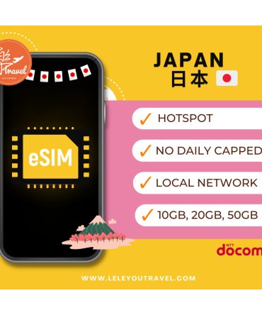 【eSIM】日本上网卡 Japan Travel Sim Card 【No Daily Capped】【Unlimited data】