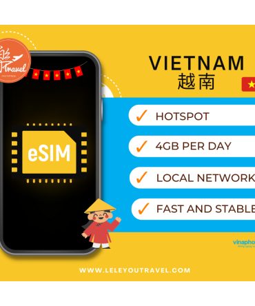 【eSIM】越南上网卡60GB Vietnam Travel Sim Card 【No Daily Capped】【Unlimited data】