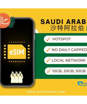 【eSIM】沙特阿拉伯上网卡 Saudi Arabia Travel Sim Card 【No Daily Capped】【Unlimited data】