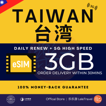 eSIM Taiwan 台湾 Daily GB
