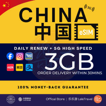 eSIM China 中国大陆 Greater China Daily GB