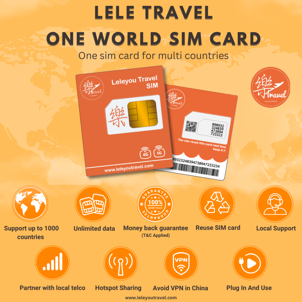 Leletravel【中国 Sim Card】【 China Sim Card】【✅ VPN FREE+Google, Whatsapp Etc】【Unlimited Data 4G/5G】+ Free Gift🔥 - Image 2