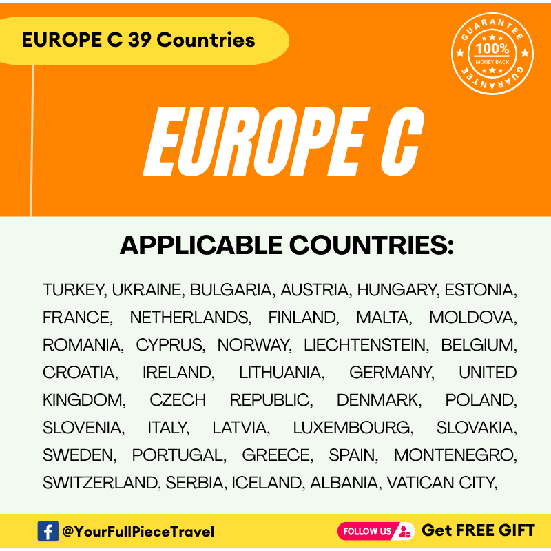 Leletravel【欧洲C 39 Country Sim Card】【 Europe C 39 Country Sim Card 】【4G/5G High‑Speed SIM Card 】+ Free Gift🔥 - Image 2