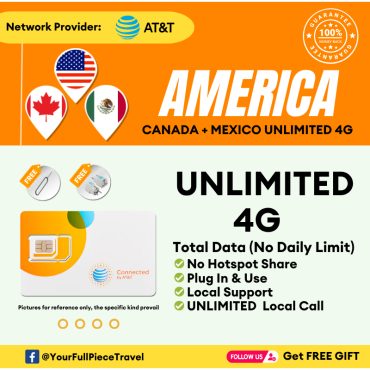 Leletravel【USA AT&T  Local Sim Card】【WITH NUMBER】【Unlimited Data】【美国上网卡】【4G High Speed Data】