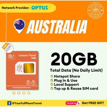 Leletravel【Australia】【澳洲上网卡】【4G High Speed Data】4G Travel Prepaid Sim Card