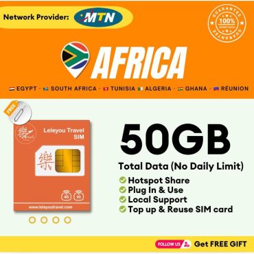 Leletravel【南非 Sim Card】【 South Africa Sim Card 】【4G/5G High‑Speed SIM Card 】+ Free Gift🔥