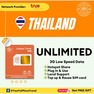 Leletravel【泰国 Sim Card】【 Thailand Sim Card 】【Daily Limit】【4G/5G High‑Speed SIM Card 】+ Free Gift🔥
