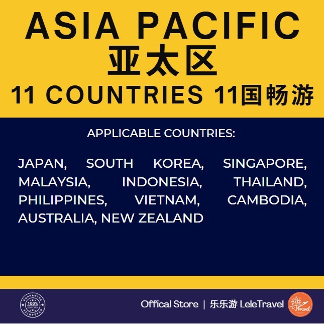 Leletravel【亚太B-11国 eSIM 】【 Asia Pacific B-11 Country eSIM 】【Japan,Vietnam,Australia】4G/ 5G eSIM 🔥 - Image 2