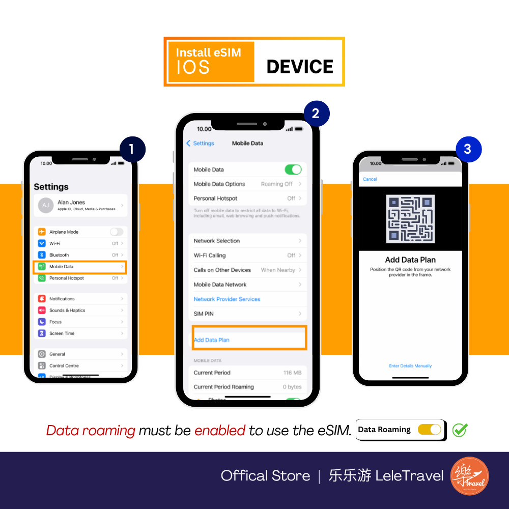 Leletravel【中国+香港+澳门eSIM 】【China+HK+Macau eSIM 】【✅ VPN FREE+Google FB Whatsapp】eSIM 🔥 - Image 5